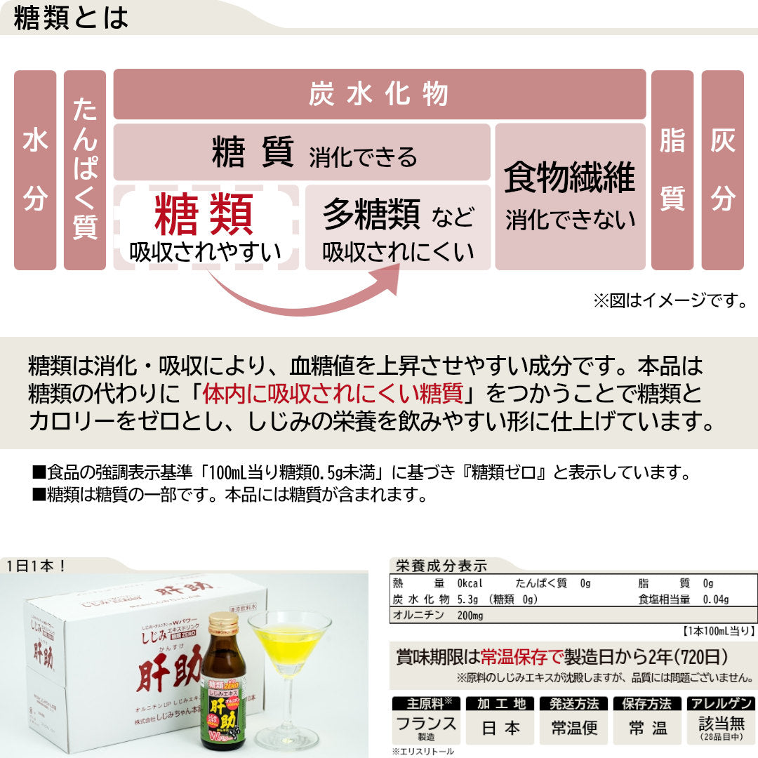 しじみエキスドリンク肝助(糖類ゼロ) 10本セット｜しじみちゃん本舗