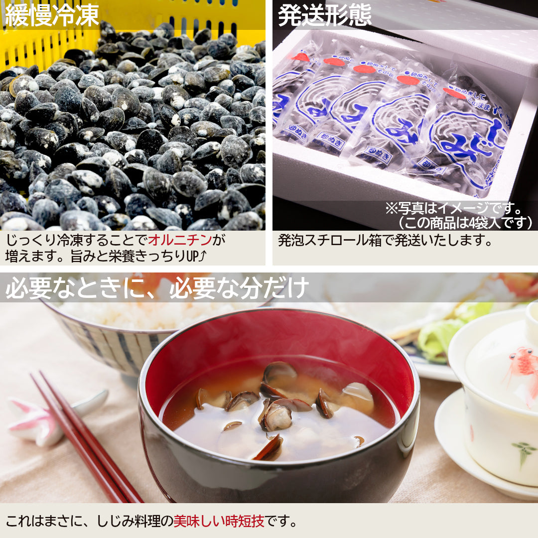 冷凍しじみMサイズの発送形態